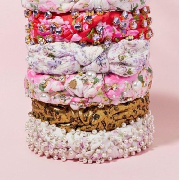 Lele Sadoughi X Loveshackfancy Pastel Clouds Pearl Knotted Headband main image 4